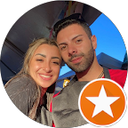 A couple smiling